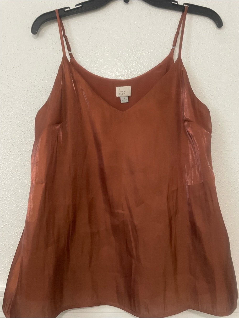 a new day Rust Satin V-Neck Camisole